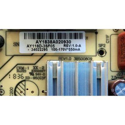 KIT DE TARJETAS PARA TV ELEMENT / NUMERO DE PARTE MAIN 34022548 / 35022747 / 473YTAK / 180917N1A / FUENTE AY118D-3SF05 / 3BS00809 / E302227 / PANEL LSC550FN11 / MODELO E4SW5518 R909R - Imagen 2